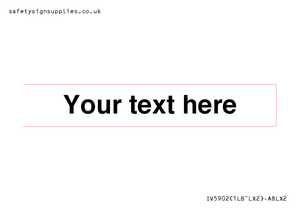 IV5902: Custom plain information sign. Black text