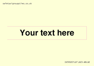 IV5902: Custom plain information sign. Black text