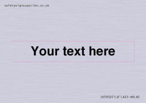 IV5902: Custom plain information sign. Black text