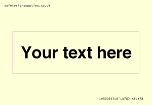 IV5902: Custom plain information sign. Black text