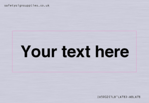 IV5902: Custom plain information sign. Black text