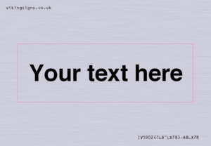 IV5902: Custom plain information sign. Black text