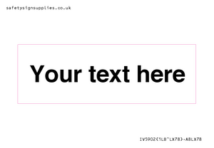 IV5902: Custom plain information sign. Black text