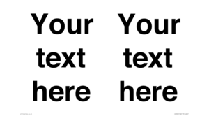 IV5902: Custom plain information sign. Black text