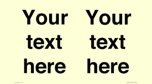 IV5902: Custom plain information sign. Black text