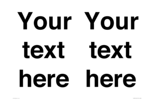 IV5902: Custom plain information sign. Black text