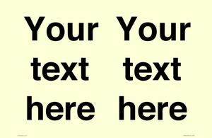 IV5902: Custom plain information sign. Black text