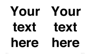 IV5902: Custom plain information sign. Black text