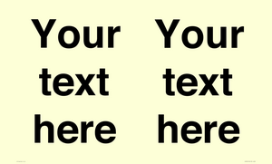 IV5902: Custom plain information sign. Black text