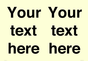 IV5902: Custom plain information sign. Black text