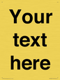 IV5902: Custom plain information sign. Black text