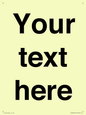 IV5902: Custom plain information sign. Black text