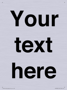 IV5902: Custom plain information sign. Black text