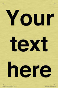 IV5902: Custom plain information sign. Black text