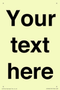 IV5902: Custom plain information sign. Black text