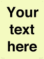 IV5902: Custom plain information sign. Black text