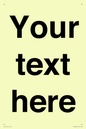 IV5902: Custom plain information sign. Black text