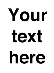 IV5902: Custom plain information sign. Black text