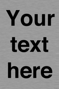 IV5902: Custom plain information sign. Black text