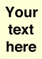 IV5902: Custom plain information sign. Black text