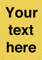 IV5902: Custom plain information sign. Black text