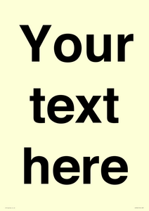 IV5902: Custom plain information sign. Black text