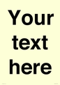 IV5902: Custom plain information sign. Black text