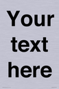 IV5902: Custom plain information sign. Black text
