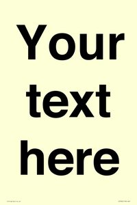 IV5902: Custom plain information sign. Black text
