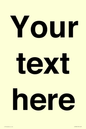 IV5902: Custom plain information sign. Black text