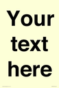 IV5902: Custom plain information sign. Black text