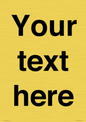 IV5902: Custom plain information sign. Black text
