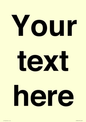 IV5902: Custom plain information sign. Black text