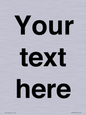 IV5902: Custom plain information sign. Black text
