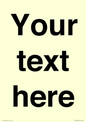 IV5902: Custom plain information sign. Black text