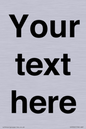 IV5902: Custom plain information sign. Black text