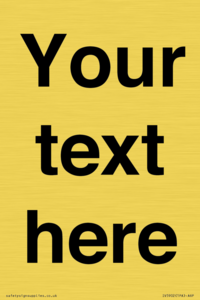IV5902: Custom plain information sign. Black text