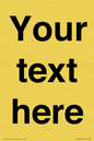 IV5902: Custom plain information sign. Black text