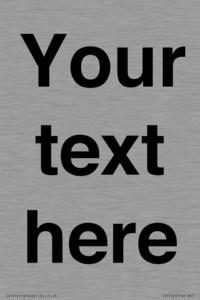 IV5902: Custom plain information sign. Black text