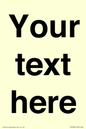 IV5902: Custom plain information sign. Black text