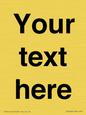 IV5902: Custom plain information sign. Black text