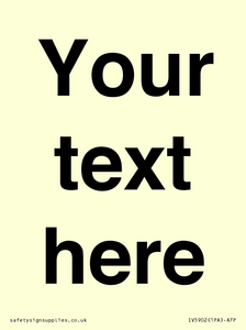 IV5902: Custom plain information sign. Black text