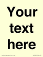 IV5902: Custom plain information sign. Black text