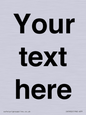 IV5902: Custom plain information sign. Black text