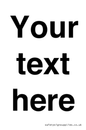 IV5902: Custom plain information sign. Black text