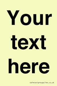 IV5902: Custom plain information sign. Black text