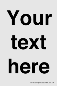 IV5902: Custom plain information sign. Black text