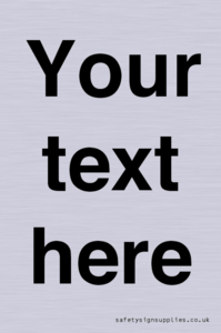 IV5902: Custom plain information sign. Black text