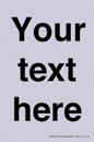 IV5902: Custom plain information sign. Black text