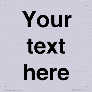 IV5902: Custom plain information sign. Black text
